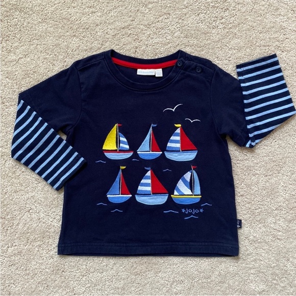 JoJo Maman Bebe Other - Navy Sailboat Kids Shirt